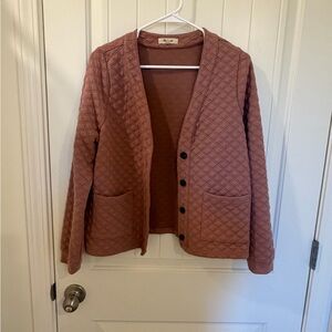 Madewell Quilted Blazer in Warm Rust